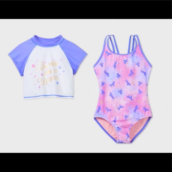 Cat & Jack XS Girls Swimwear SPF50 - Picture 1 of 3